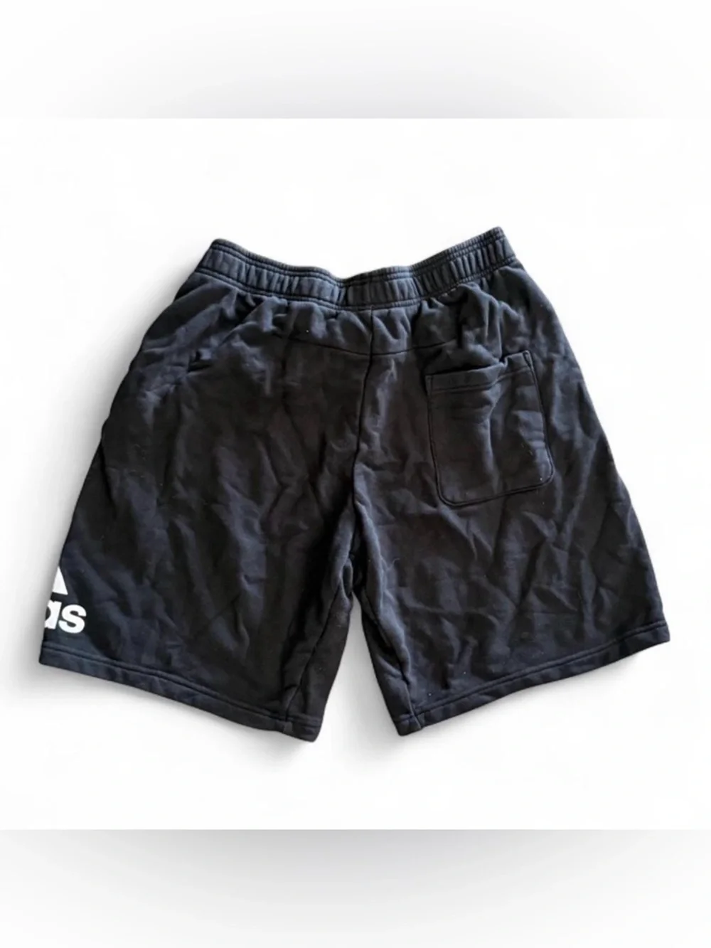 ‘Adidas’ Black Shorts with Classic Logo | Size: L Logo